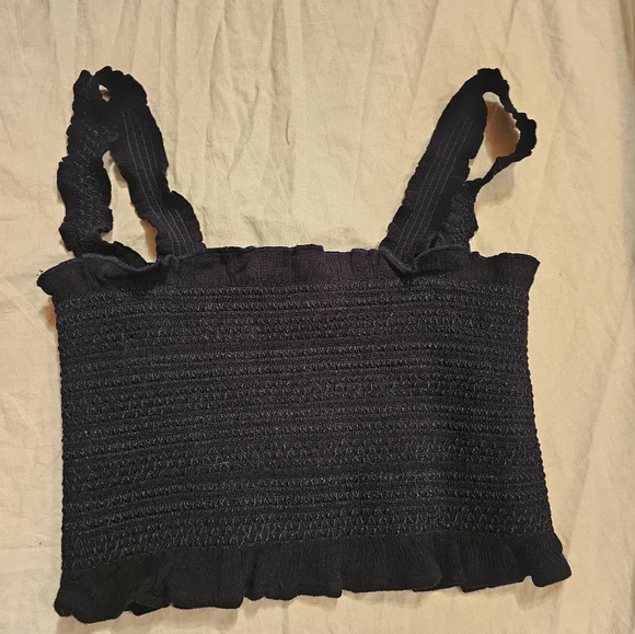 Free People Black Crop Top Woman's XS - Picture 3 of 6